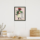 Poster Vintage Chat noir Motivational Enseignant's (Cuisine)