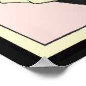 Poster Vintage Chat noir Motivational Enseignant's (Coin)