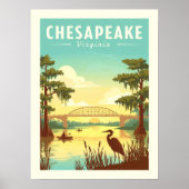 Poster Vintage Chesapeake Virginie (Devant)