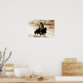 Poster Vintage Cheyenne Guerriers Canvas Imprimer (Cuisine)