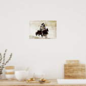 Poster Vintage Cheyenne Guerriers Canvas Imprimer (Cuisine)