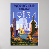 Poster vintage Chicago (Devant)