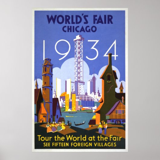 Poster vintage Chicago (Devant)