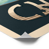 Poster Vintage Chicago City Skyline (Coin)