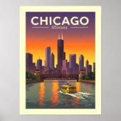 Poster Vintage Chicago Illinois (Devant)