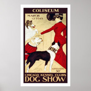 Poster Vintage Chicago Kennel Club Show