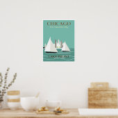 Poster Vintage Chicago Lake (Cuisine)