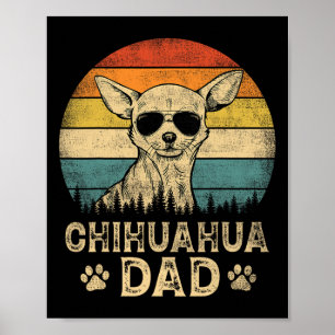 Poster Vintage Chihuahua Papa Amoureux de les chiens Père