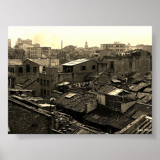 Poster Vintage China Canton city (Devant)