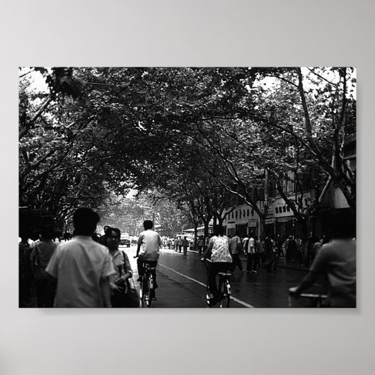 Poster Vintage China Shanghai street (Devant)