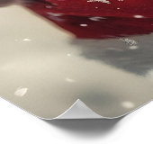 Poster Vintage Christmas Cat Print, Retro Holiday (Coin)