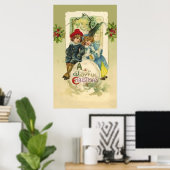 Poster Vintage Christmas Snowball (Bureau à domicile)