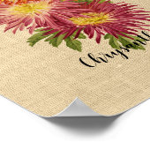 Poster Vintage Chrysanthemum Botanique (Coin)