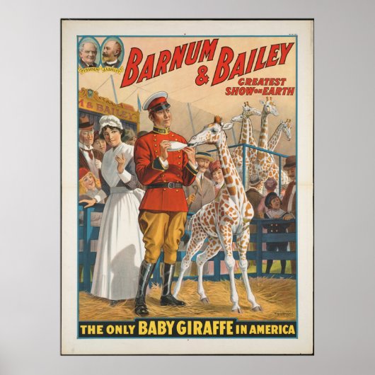 Poster Vintage : cirque Barnum & Bailey - (Devant)