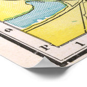 Poster Vintage City Map of Boston 1888 (Coin)