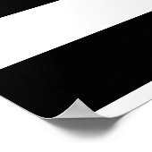 Poster Vintage Classic rayures noir & blanc (Coin)