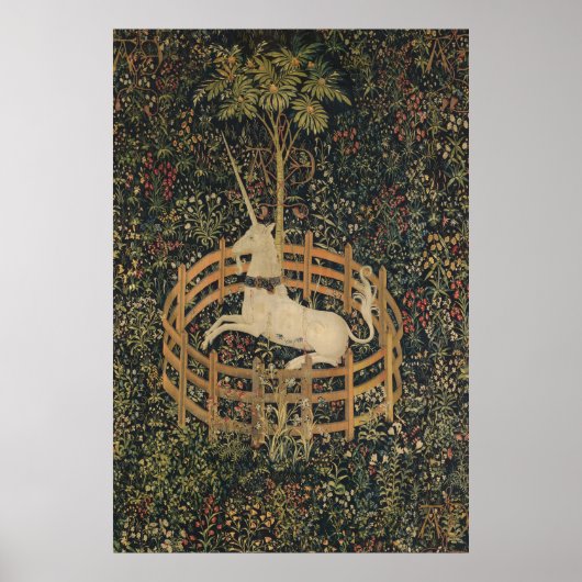 Poster Vintage clôturé en peinture Unicorn (1505) (Devant)