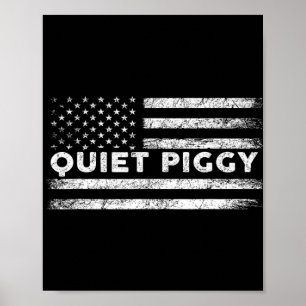 Poster Vintage Cochon Tranquille Politique Américaine Drô