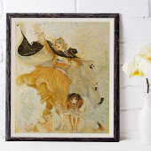 Poster vintage Collie Dog et Fashion Diva