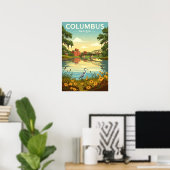 Poster Vintage Columbus Georgia (Bureau à domicile)