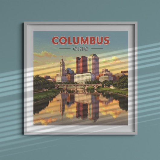Poster Vintage Columbus Ohio