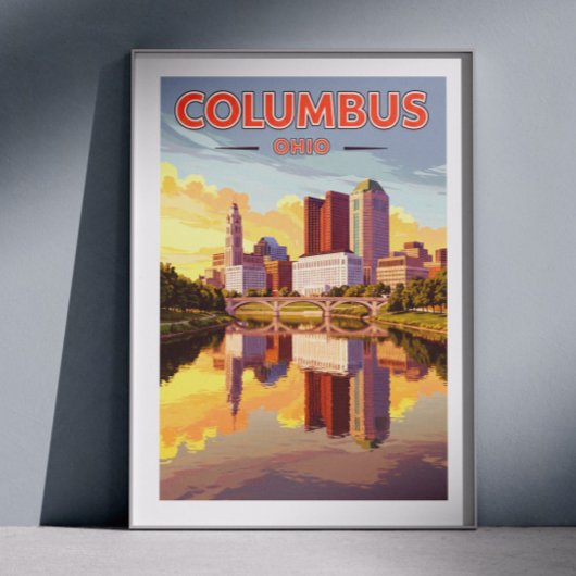 Poster Vintage Columbus Ohio