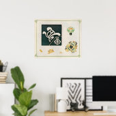 Poster Vintage Combinaisons Ornementales Art (Bureau à domicile)