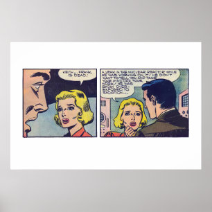 Poster Vintage Comic Strip "Keith... Frank is Dead!"