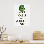 Poster Vintage Conserver calme et Mesclun allumé (Cuisine)