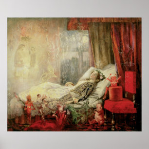 Poster Vintage conte de fées, des trucs dont les rêves so