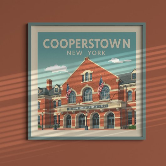 Poster Vintage Cooperstown New York