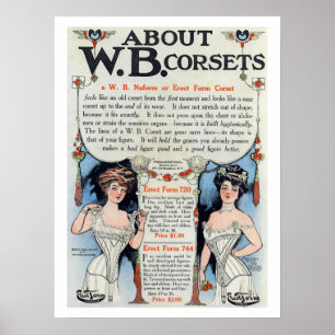Poster vintage Corset Ad Print 4
