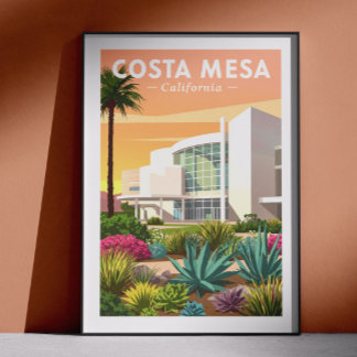 Poster Vintage Costa Mesa California