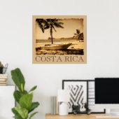 Poster vintage Costa Rica (Bureau à domicile)