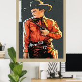Poster Vintage Cowboy (Bureau à domicile)