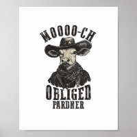 Vintage Cowboy Cow Shirt Moooch Obligé Partenaire