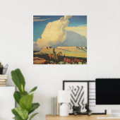 Poster Vintage Cowboys, Open Range par Maynard Dixon (Bureau à domicile)