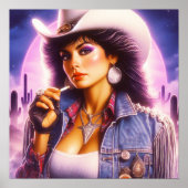 Poster Vintage Cowgirl (Devant)
