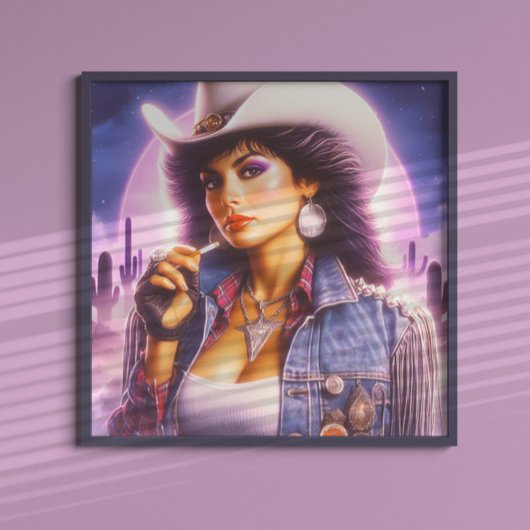 Poster Vintage Cowgirl