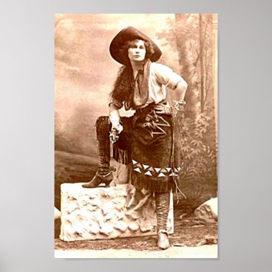 Poster Vintage Cowgirl (Devant)