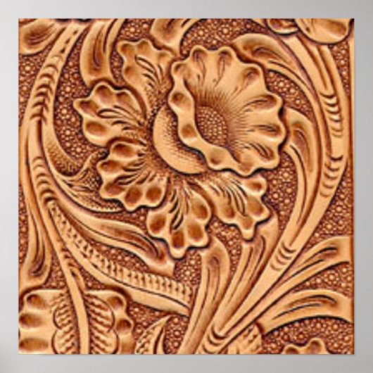 Poster vintage cowgirl mode sud-ouest cuir (Devant)