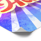 Poster Vintage Cravate Aloha Hang Loose Shaka Main (Coin)