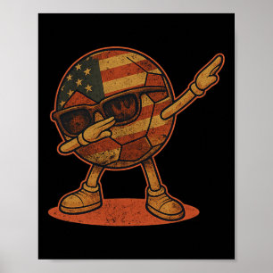Poster Vintage Dabbing Football Ll Américain