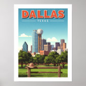 Poster Vintage Dallas Texas (Devant)