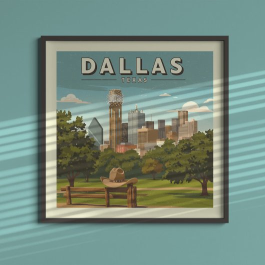 Poster Vintage Dallas Texas