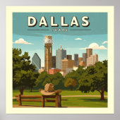 Poster Vintage Dallas Texas (Devant)