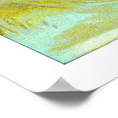 Poster Vintage Dame En Parasol Rouge Fleurs Rouges (Coin)