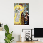 Poster vintage d'angle (Bureau à domicile)