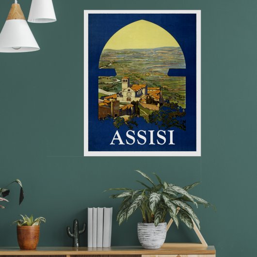 POSTER VINTAGE D'ASSISI ITALIE (Salon 1)