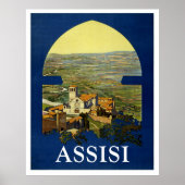 POSTER VINTAGE D'ASSISI ITALIE (Devant)